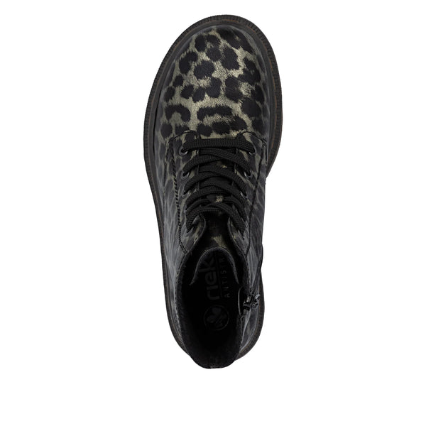 Rieker | 78240-90 | Leopard Chunky Ankle Boot