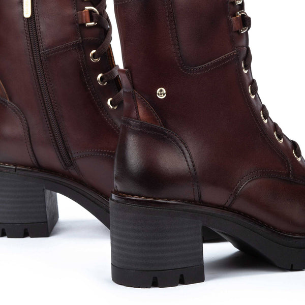 Pikolinos | Soria Heeled Ankle Boot | W0B-8552C1 | Dark Brown