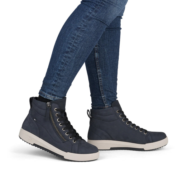 Rieker Sport | W0164-14 Leather Casual Ankle Boot | Dark Blue