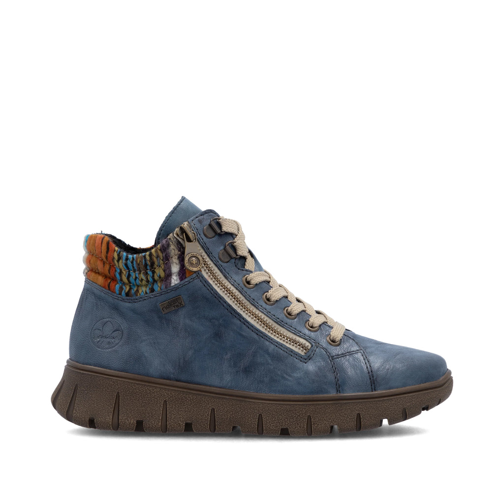 Rieker | N1305-14 Water Repellent Casual Ankle Boot | Blue