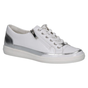 Caprice | 23706 | Zip - Up Trainer | Patent White