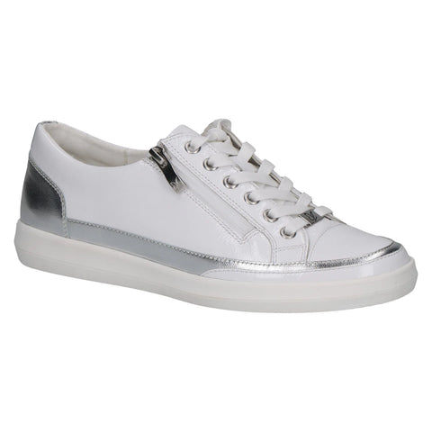Caprice | 23706 | Zip - Up Trainer | Patent White