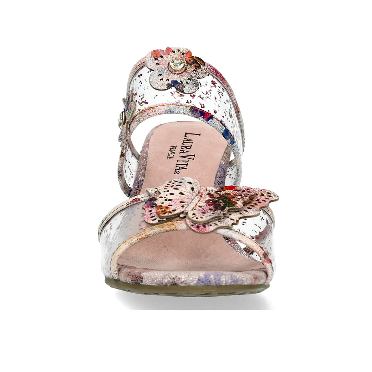 Laura Vita | Lucieo 22 Heeled Mule | Mauve Multi