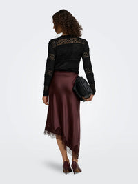 JDYSarah L/S Lace Top | Black