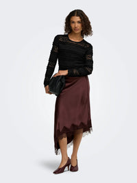 JDYSarah L/S Lace Top | Black