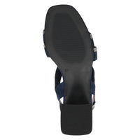 Caprice Suede Heeled Sandal 28300 | Ocean