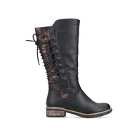 Rieker | 94694-00 Long Lace Back Boot | Black