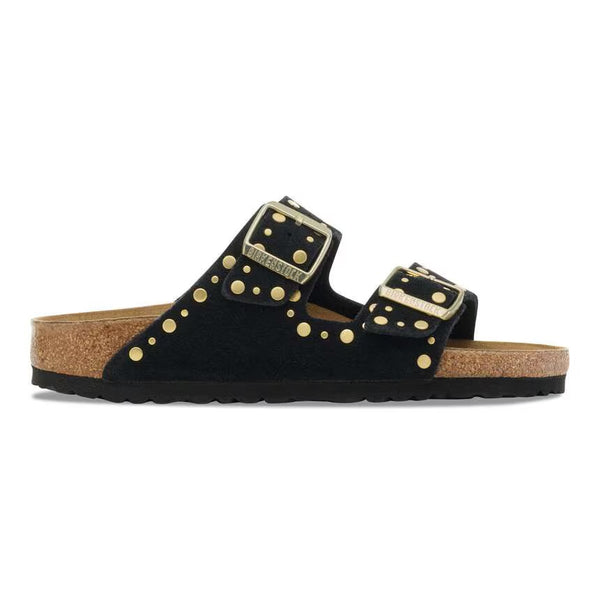 Birkenstock | Arizona Rivet | Black Suede