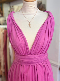 Cotton Infinity Dress | Pink/Purple