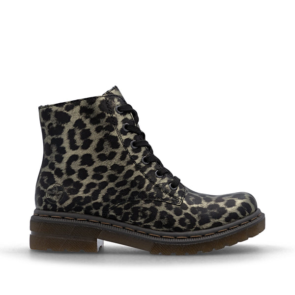 Rieker | 78240-90 | Leopard Chunky Ankle Boot