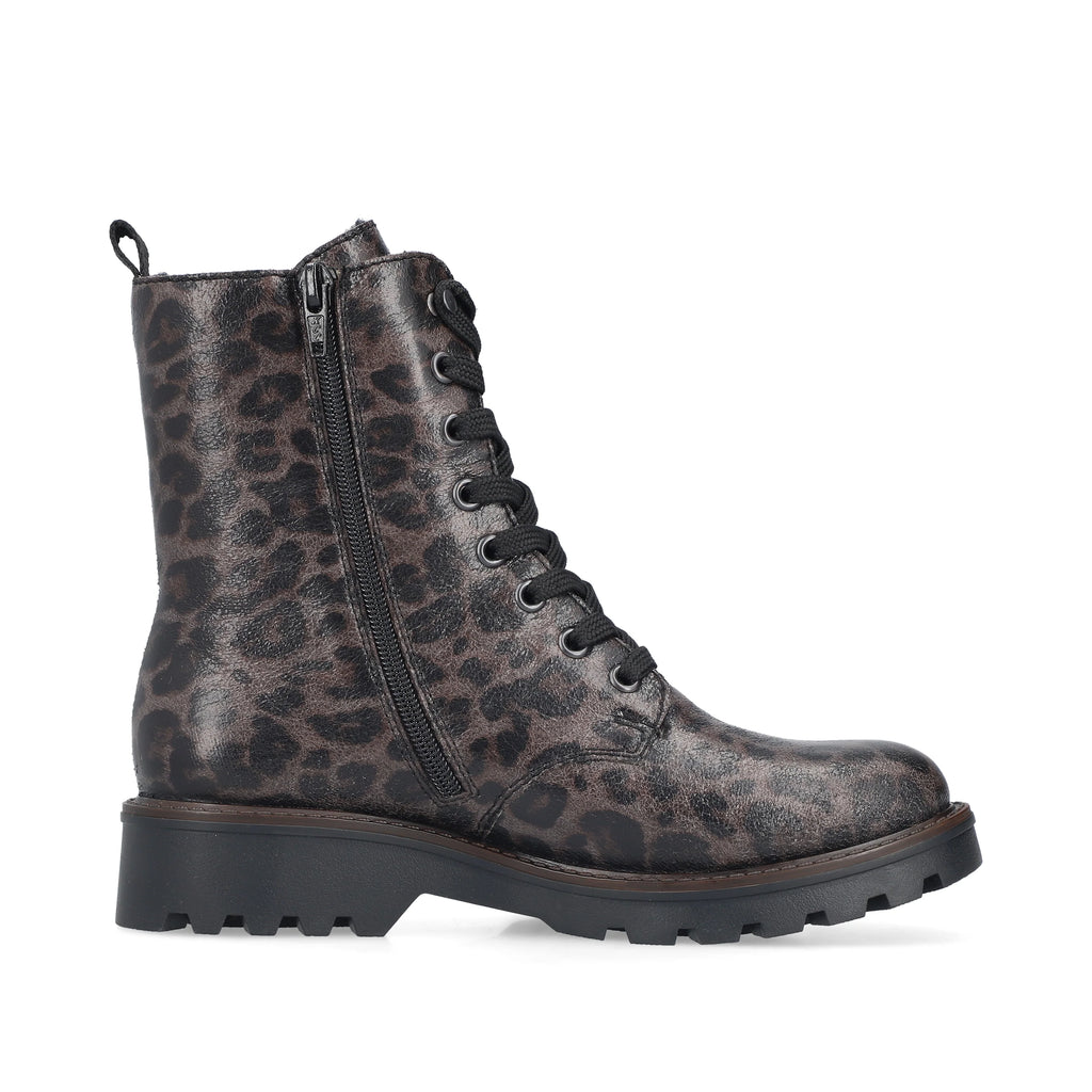 Rieker | 73210-42 | Leopard Ankle Boot | Grey Multi
