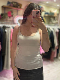 Basic Strappy Camisole | Stone