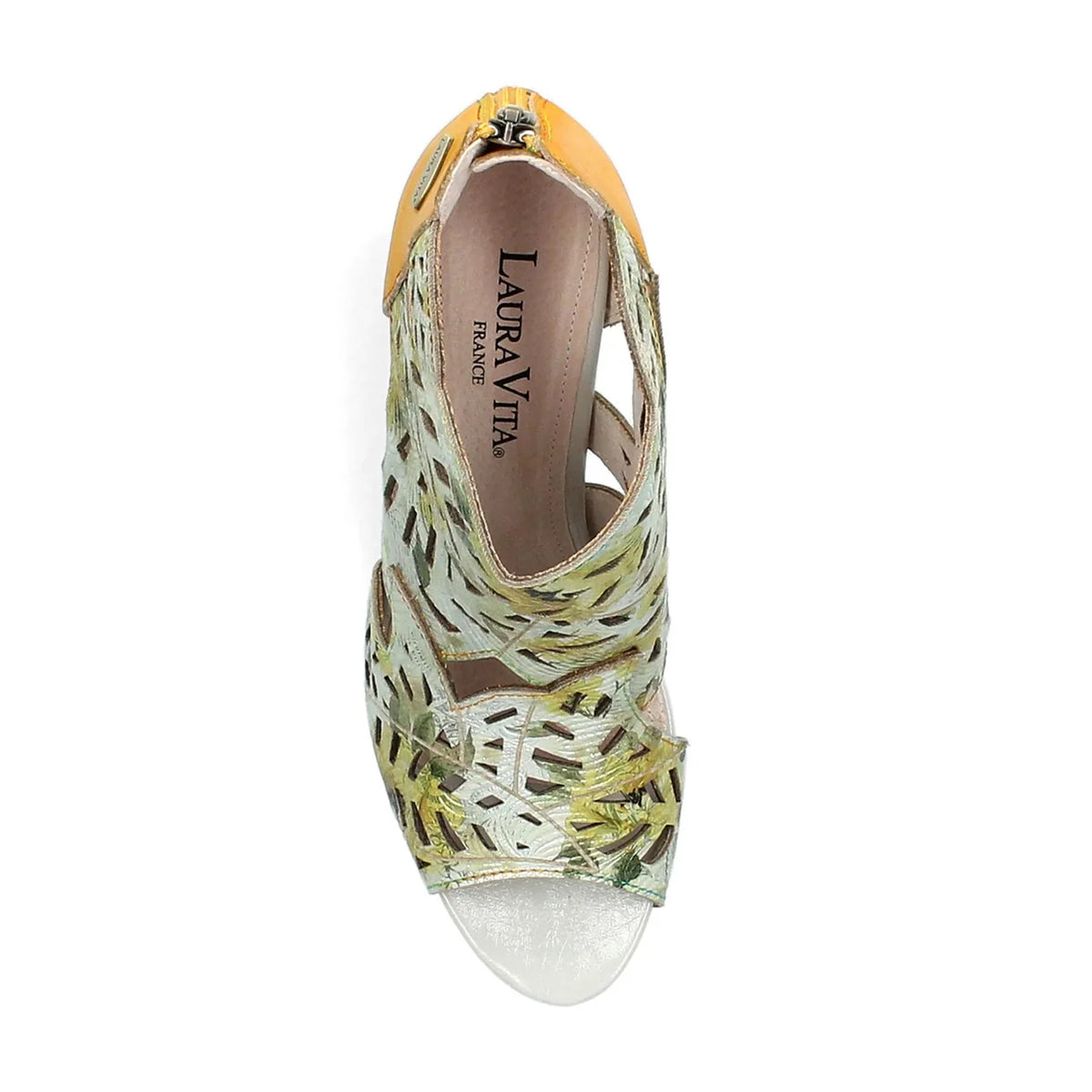Laura Vita | Albane 048 Heeled Sandal | Citron
