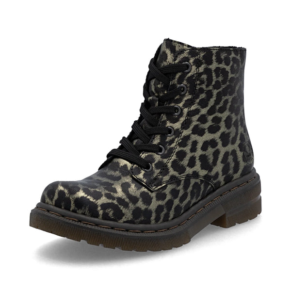 Rieker | 78240-90 | Leopard Chunky Ankle Boot