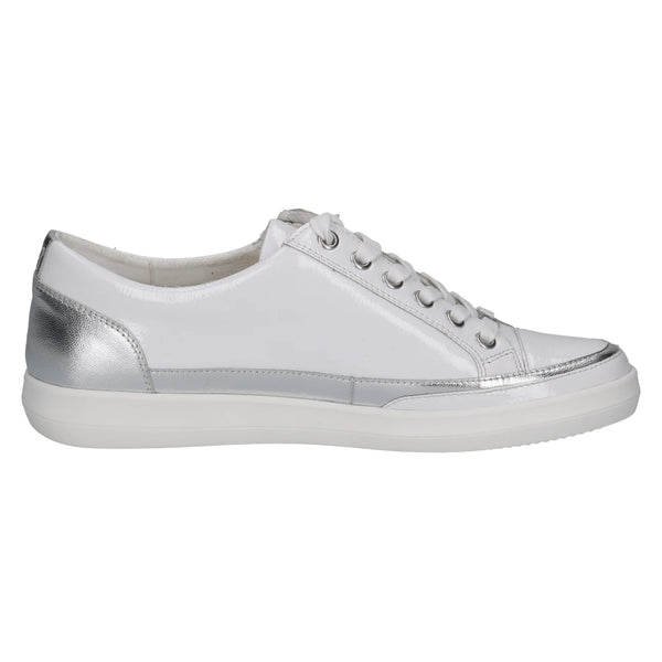 Caprice | 23706 | Zip - Up Trainer | Patent White