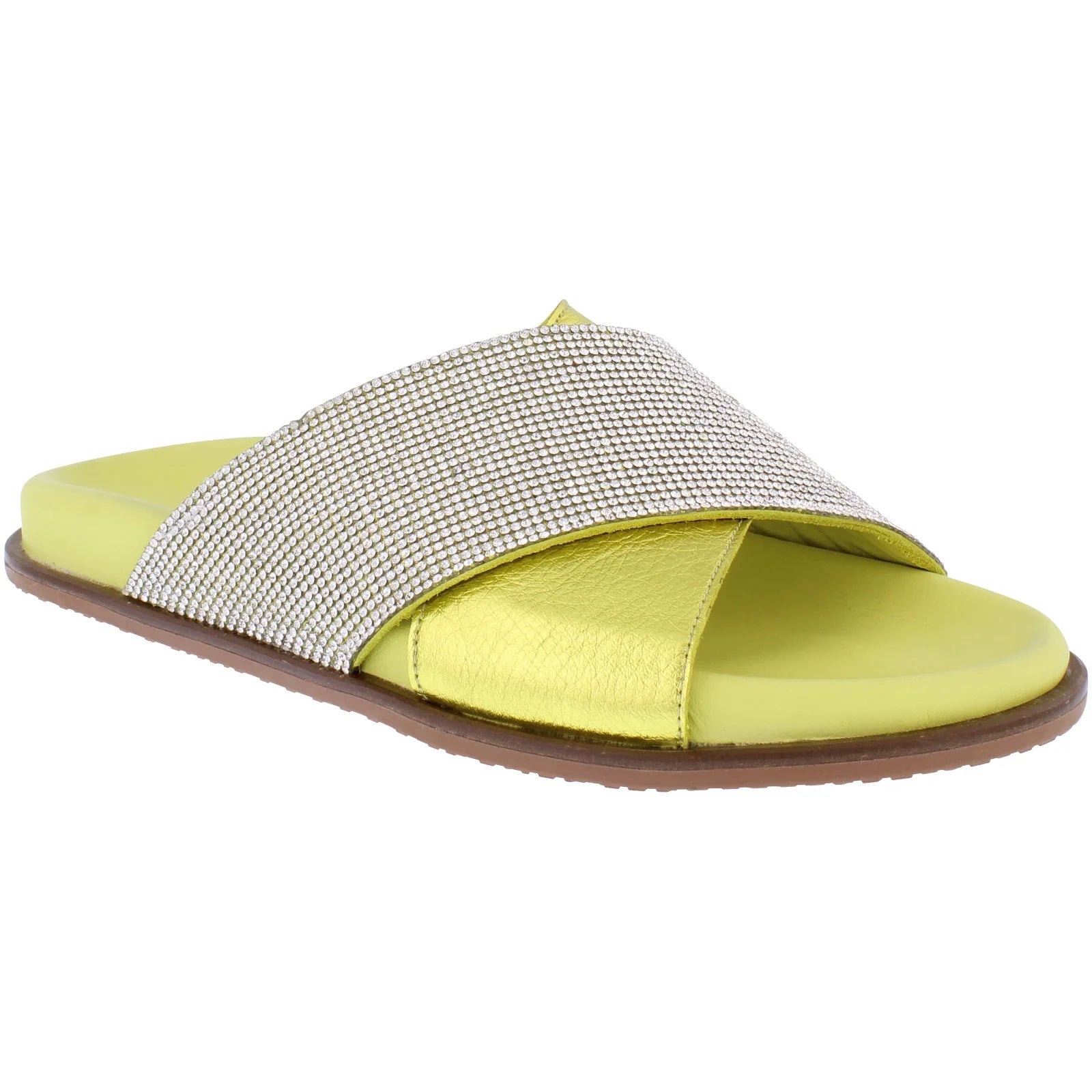 Adesso | Tatiana Metallic Slider Sandal | Lime