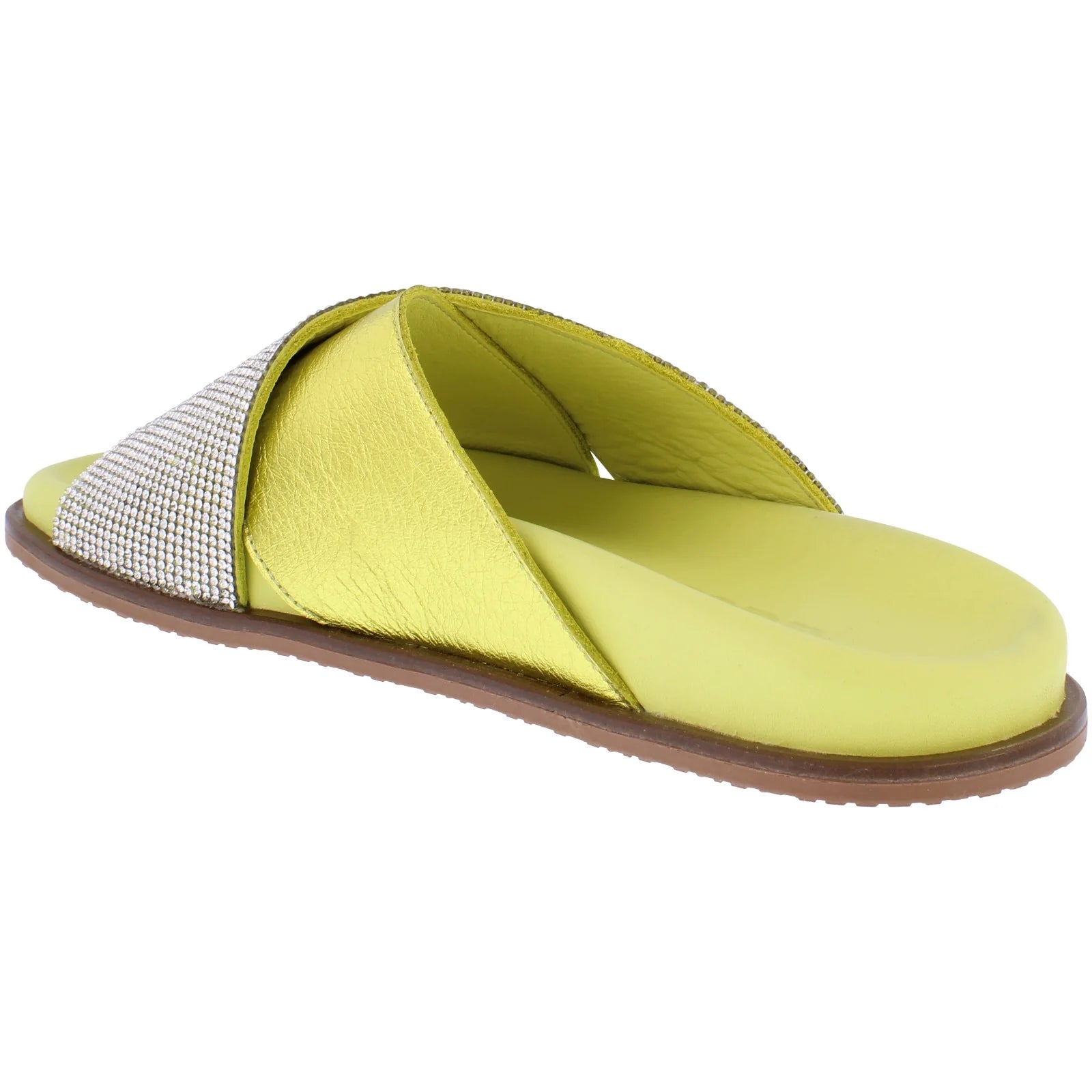 Adesso | Tatiana Metallic Slider Sandal | Lime