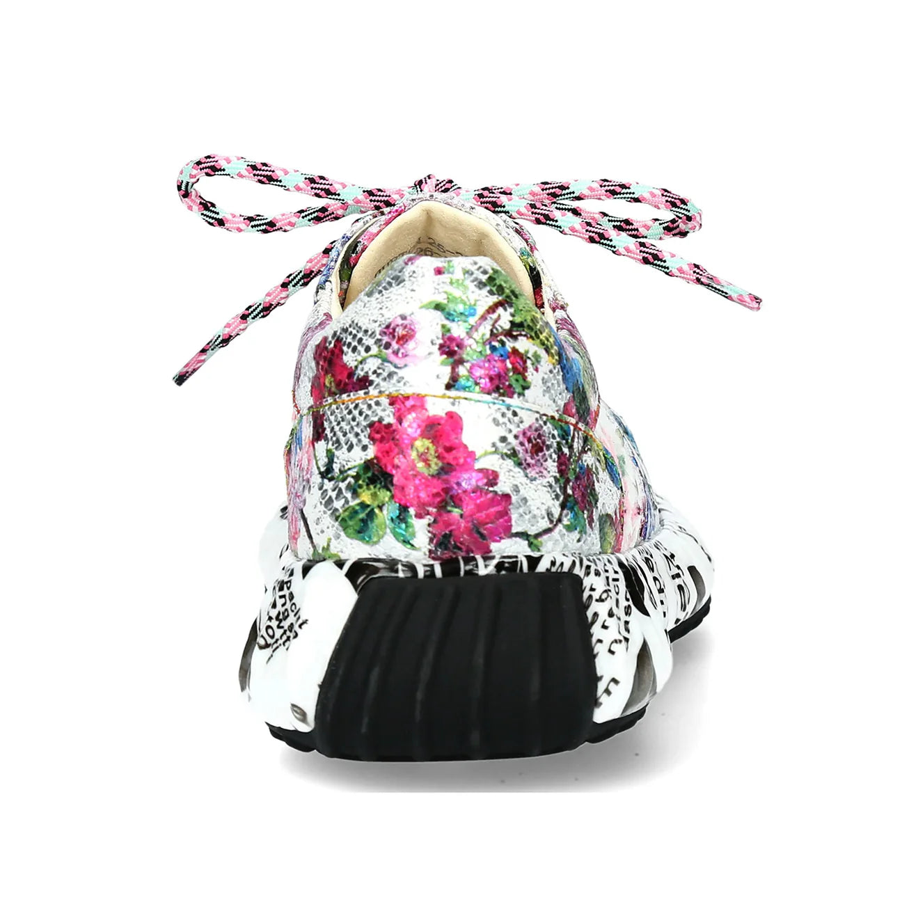 Laura Vita | Burton 05 Sequin Floral Trainer | White Multi