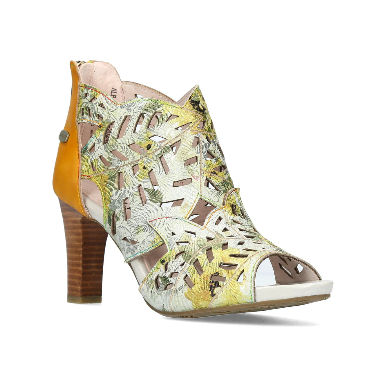 Laura Vita | Albane 048 Heeled Sandal | Citron