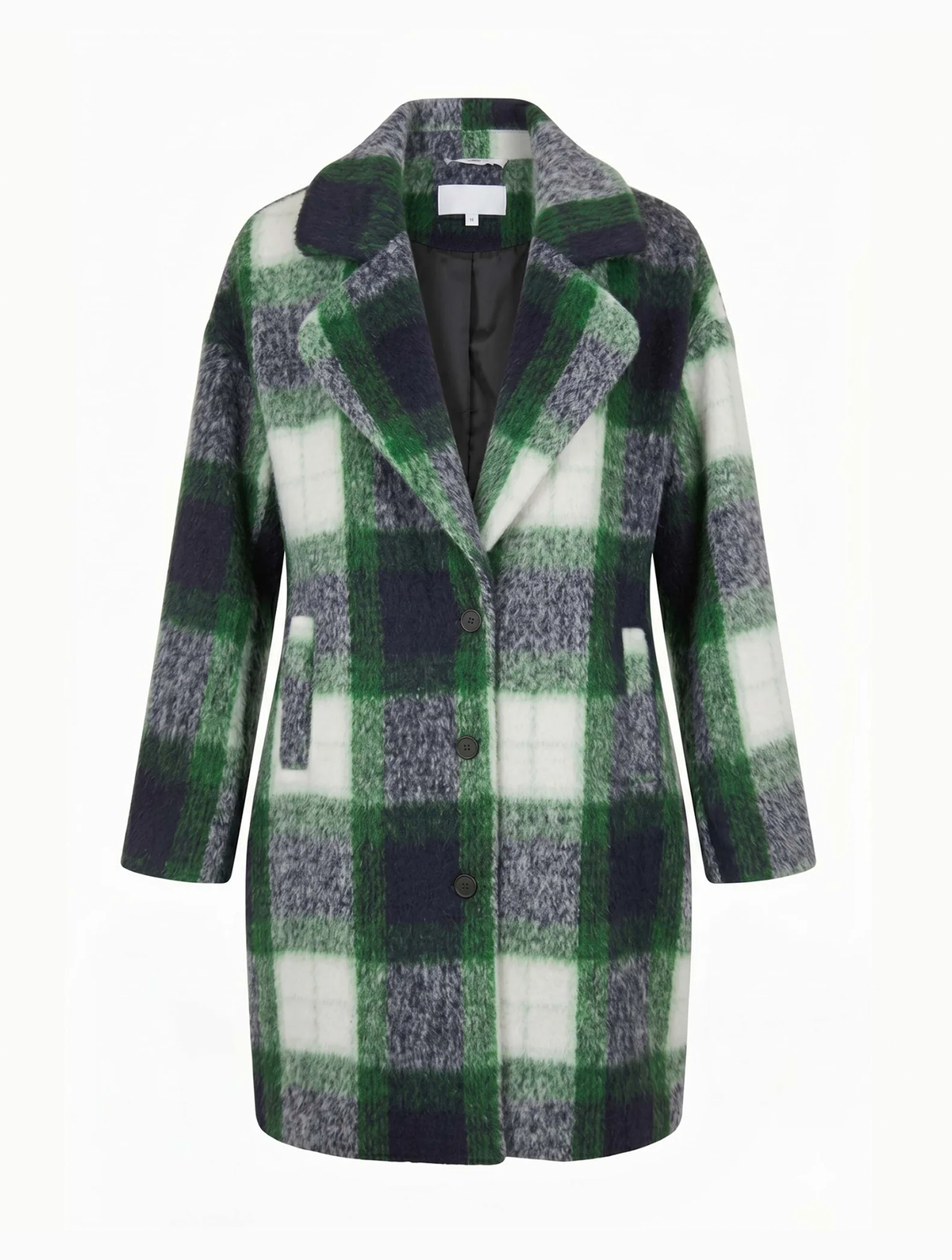 Alice Collins | Tiana Pea Coat | Rich Navy/Green
