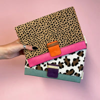Animal Print Cheetah Travel Wallet | Orange Multi