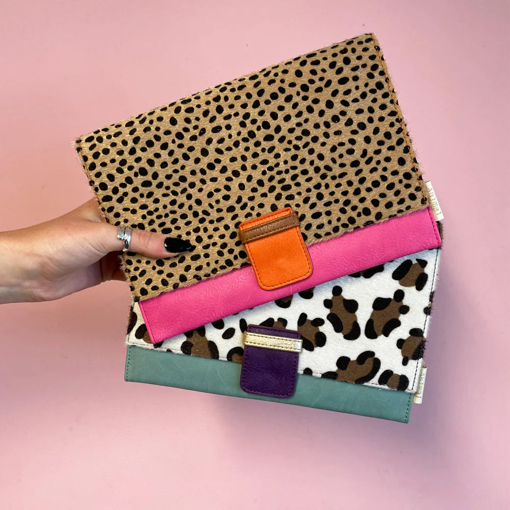 Animal Print Cheetah Travel Wallet | Orange Multi