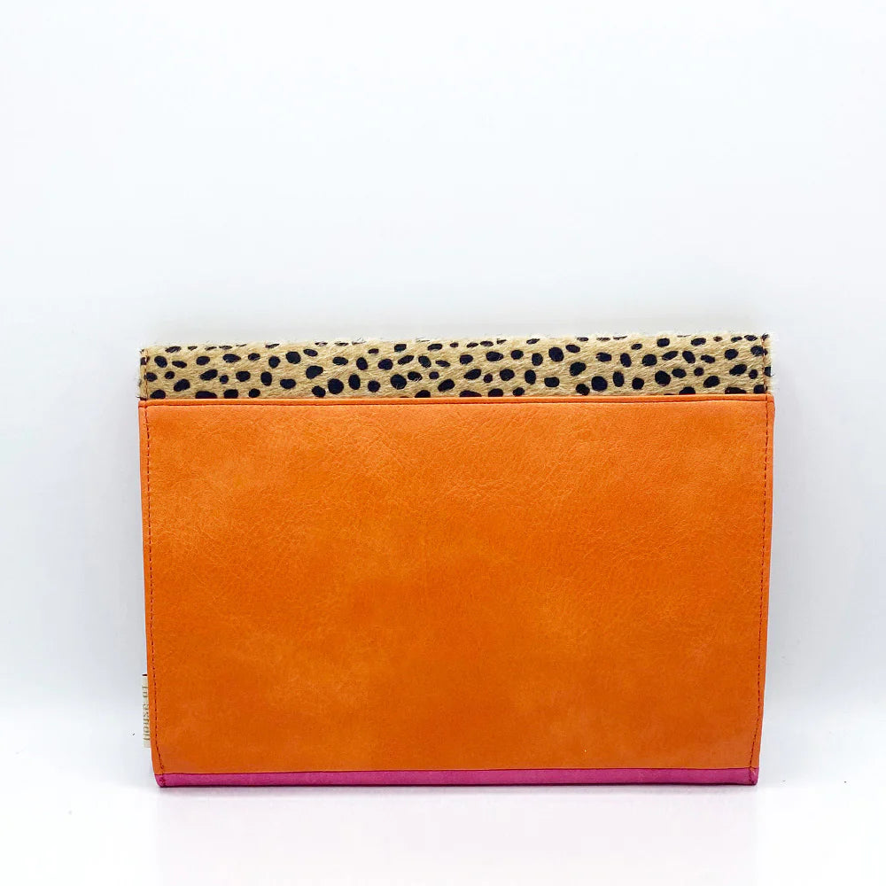 Animal Print Cheetah Travel Wallet | Orange Multi