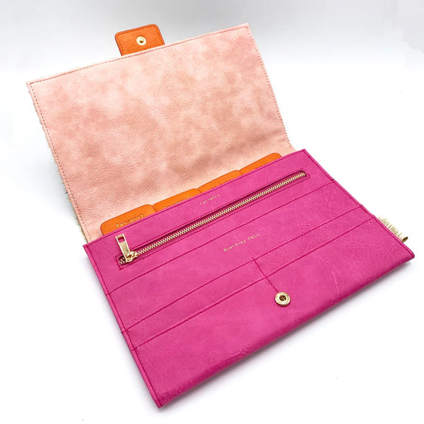 Animal Print Cheetah Travel Wallet | Orange Multi
