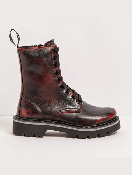 ART | 1167 Marina Lace Up Boot | Asport Scarlet