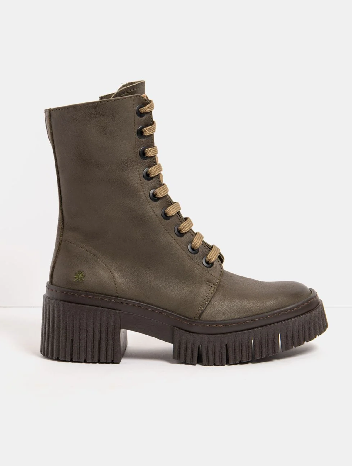 ART | York 1374 Chunky Lace Up Boot | Roma Khaki