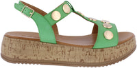 Adesso | Aurora Leather Sandal | Emerald | Online Exclusive