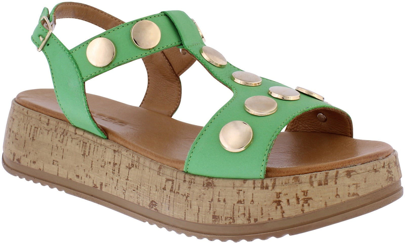 Adesso | Aurora Leather Sandal | Emerald | Online Exclusive