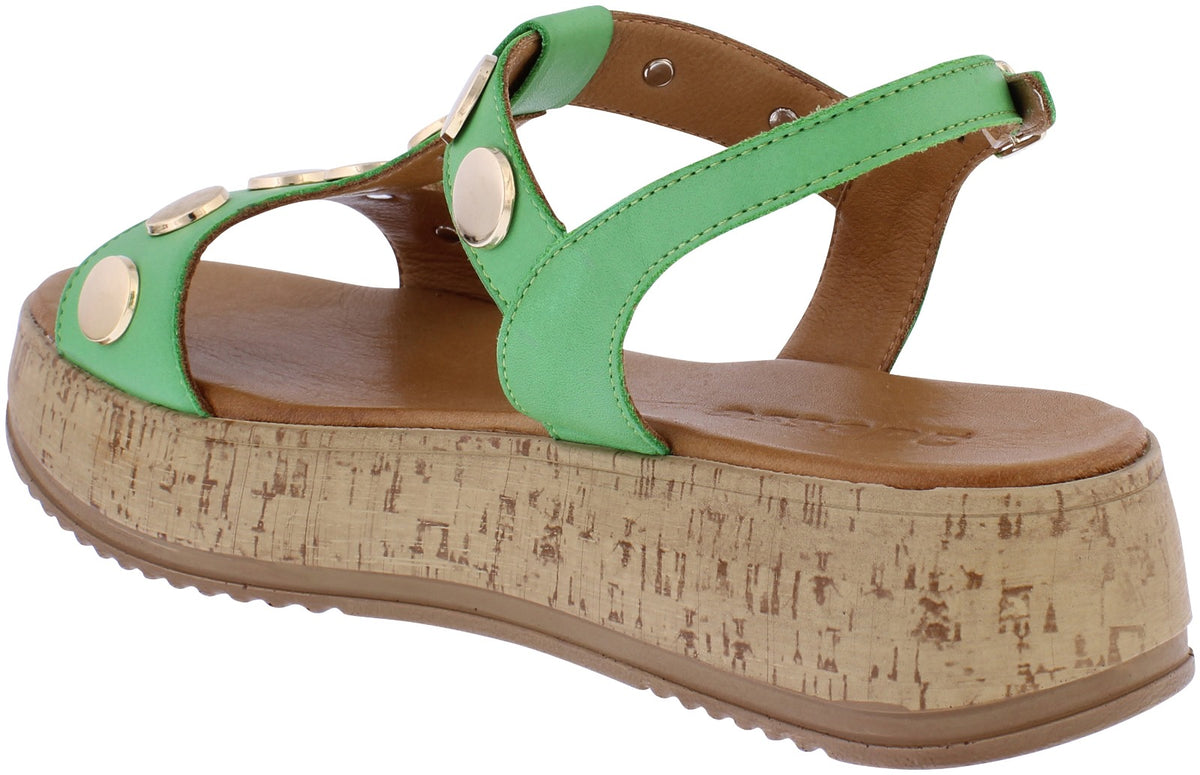 Adesso | Aurora Leather Sandal | Emerald | Online Exclusive
