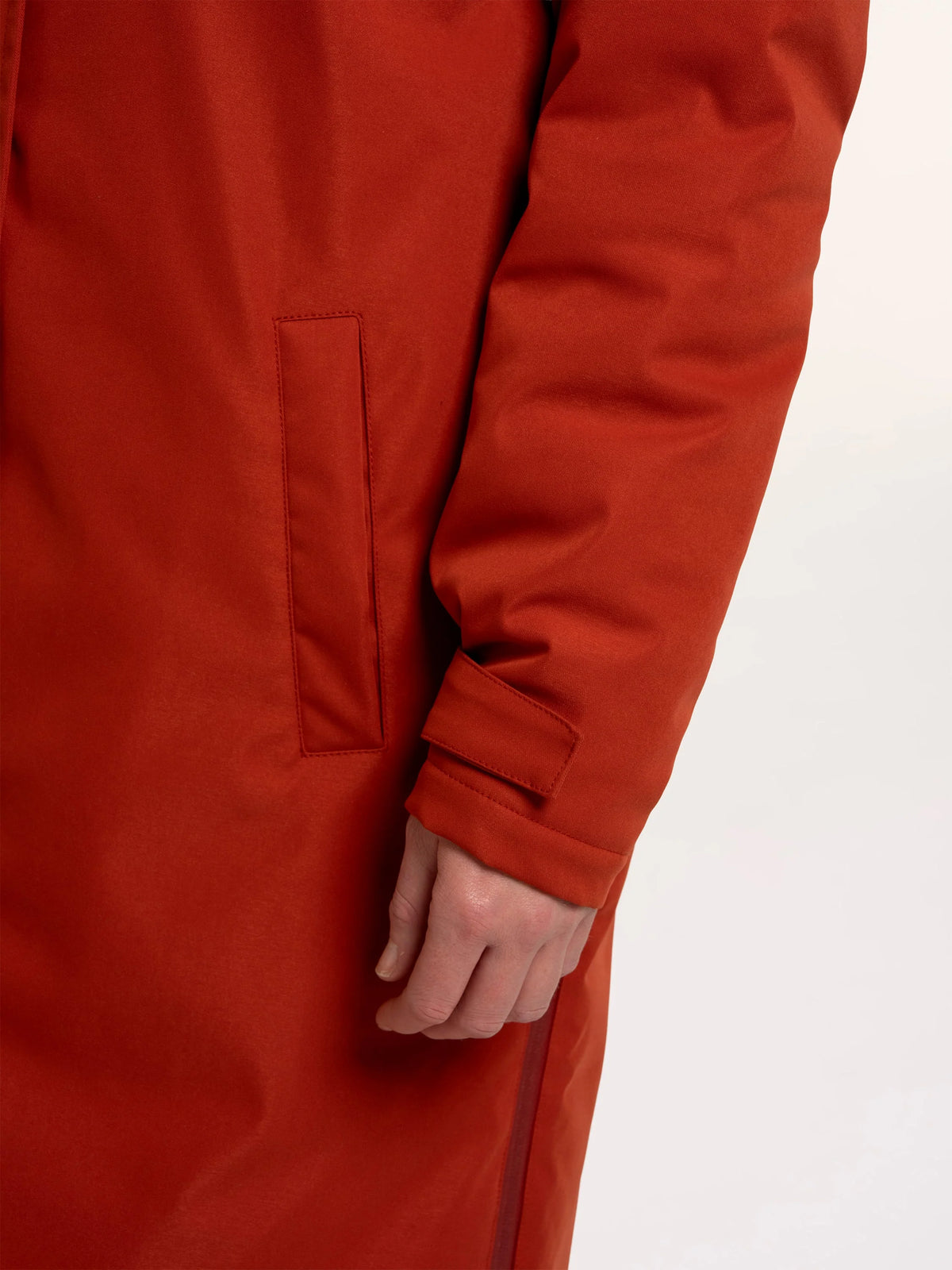 Pop Longline Waterproof Coat | Burnt Orange