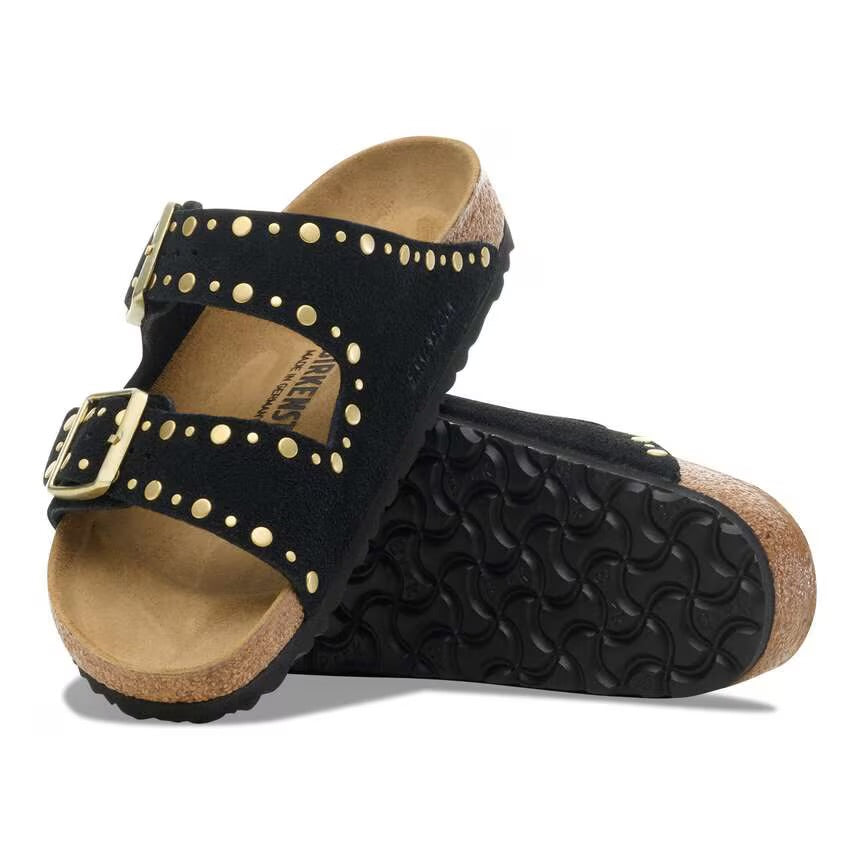 Birkenstock | Arizona Rivet | Black Suede