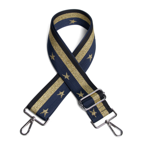 Stars and Stripes Bag Strap | Navy/Gold