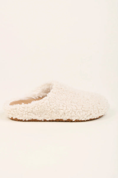 Cream Boucle Slipper