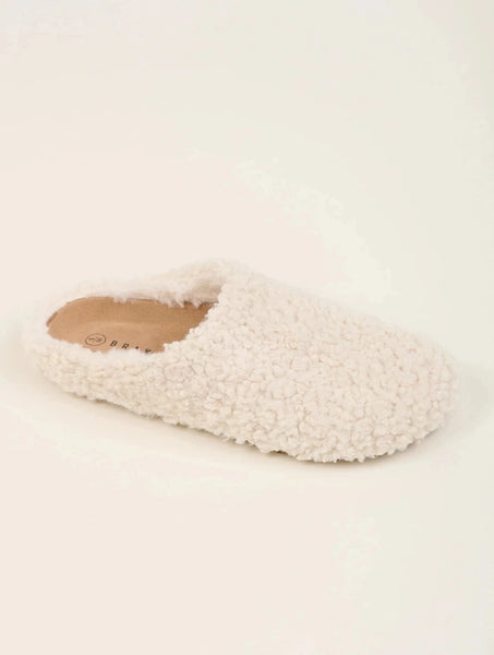 Cream Boucle Slipper