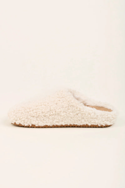 Cream Boucle Slipper
