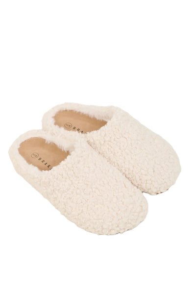 Cream Boucle Slipper