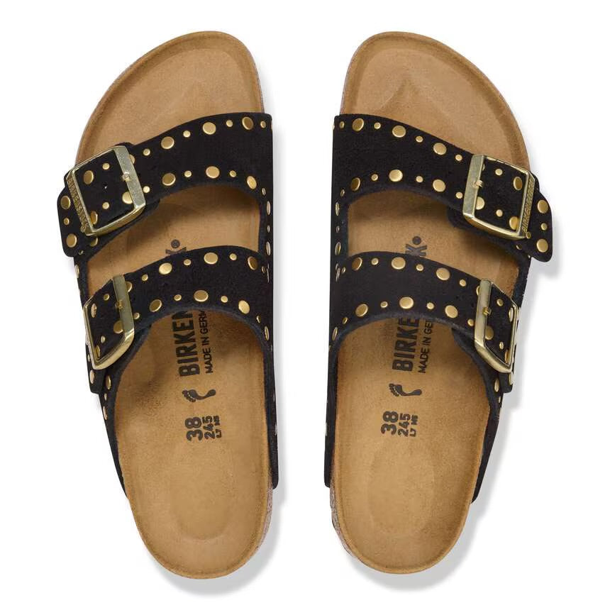Birkenstock | Arizona Rivet | Black Suede