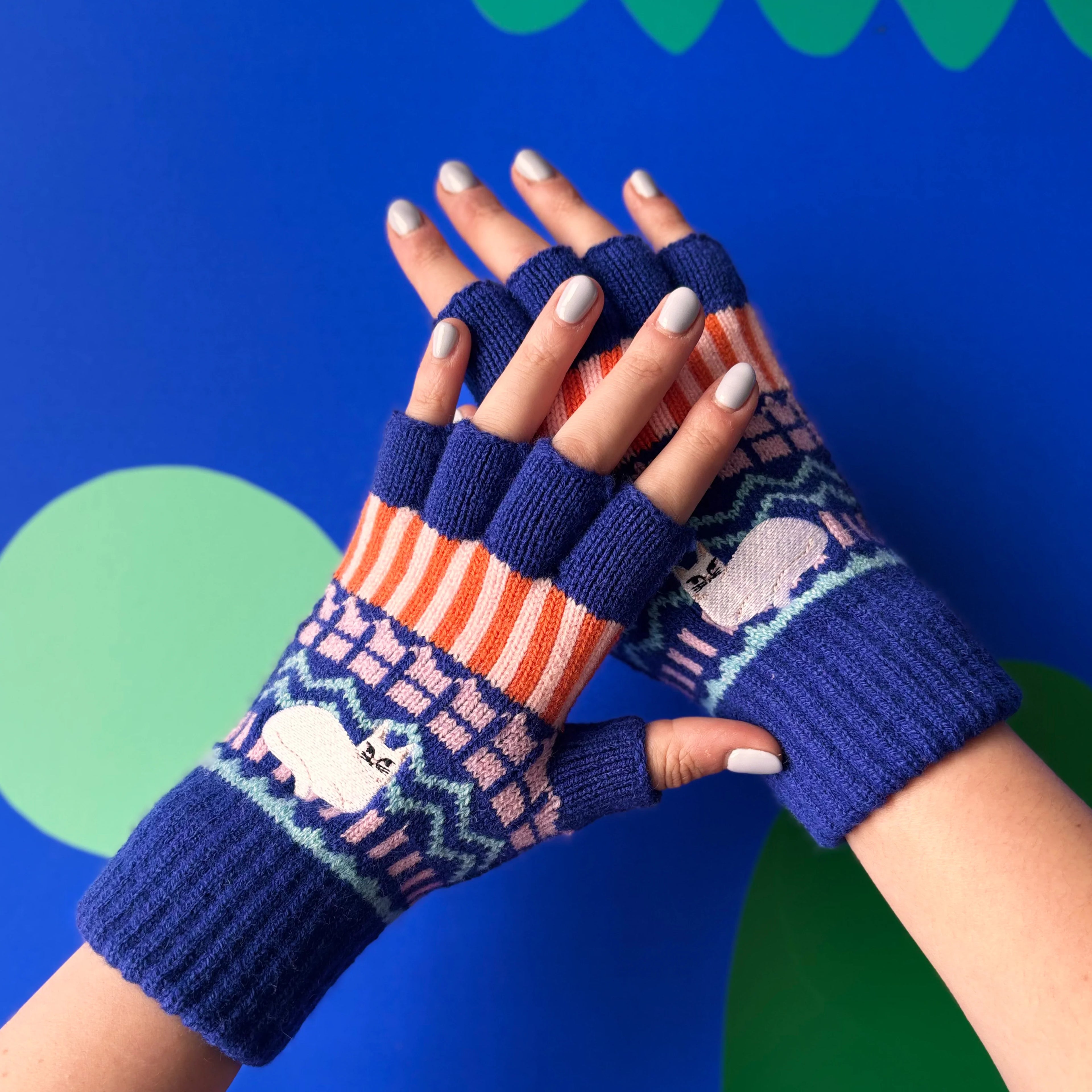 Catnip Fair Isle Fingerless Gloves
