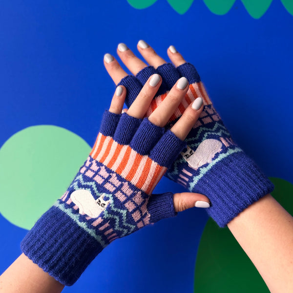 Catnip Fair Isle Fingerless Gloves