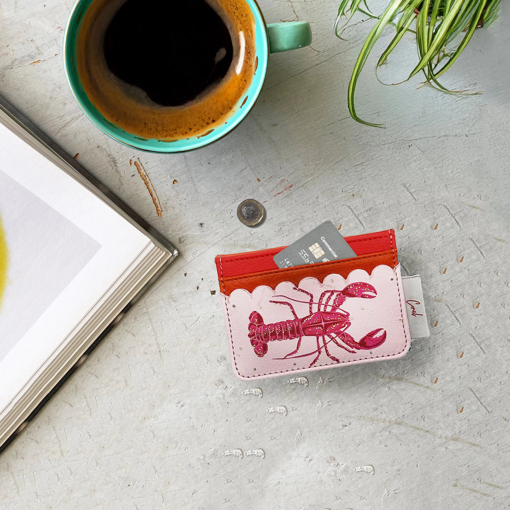 Coral Lobster Card Holder