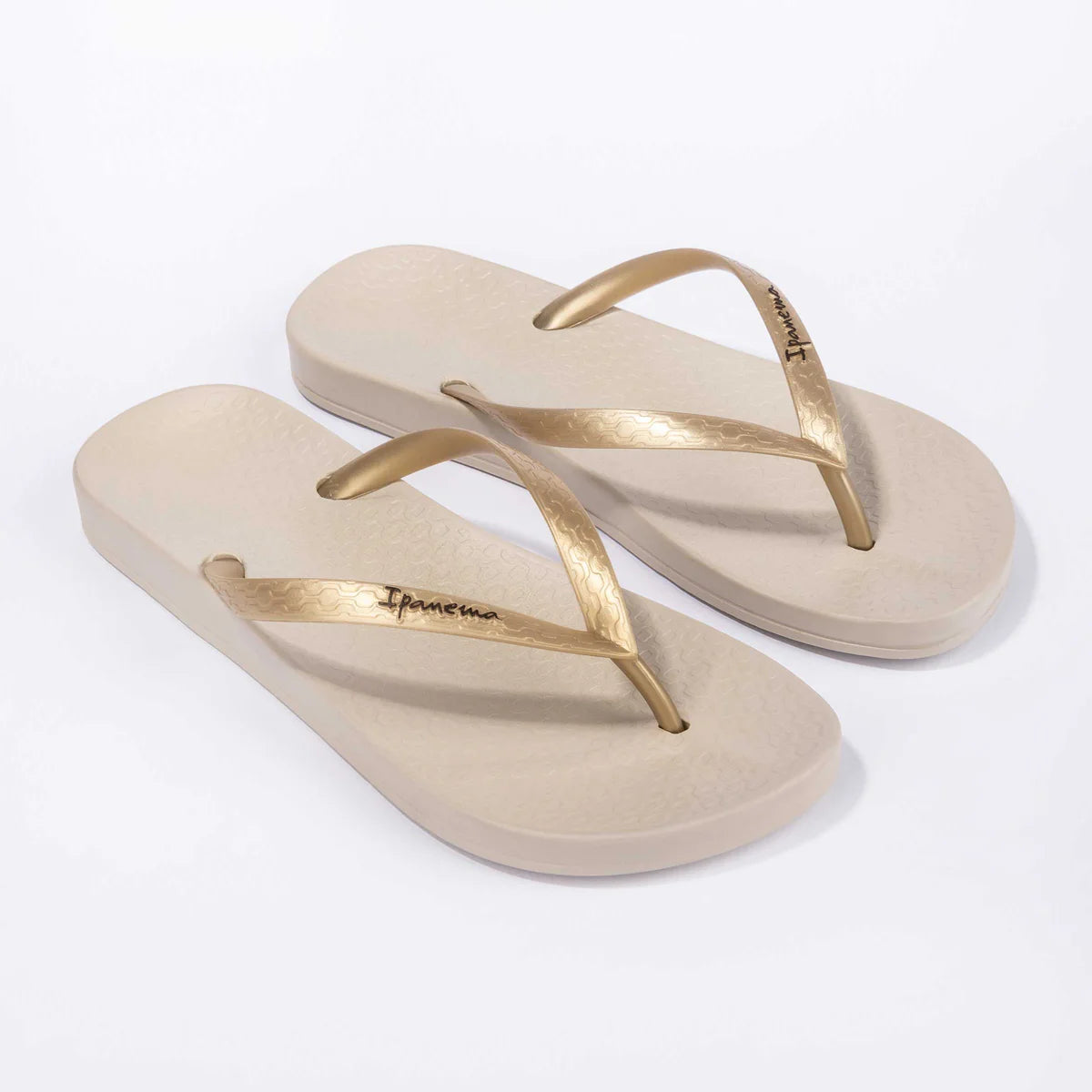 Anatomica Tan Flip Flop | Beige/Gold
