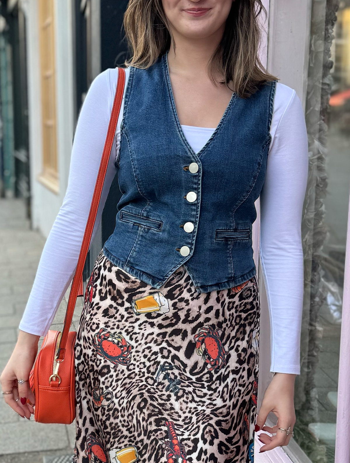 Redial Denim Waistcoat | Blue