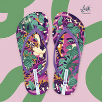 Graffiti Design Flip Flops | Purple