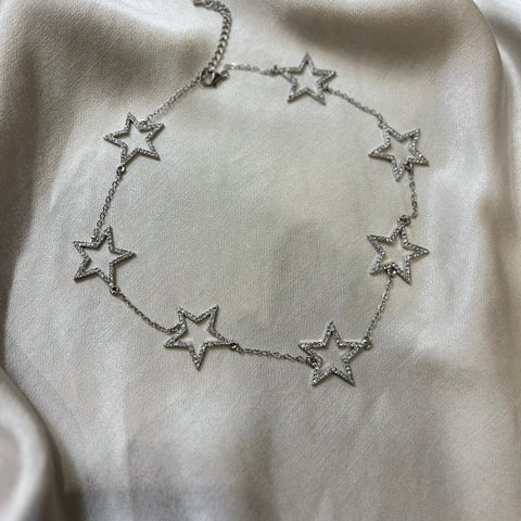 Statement Star Necklace | Silver