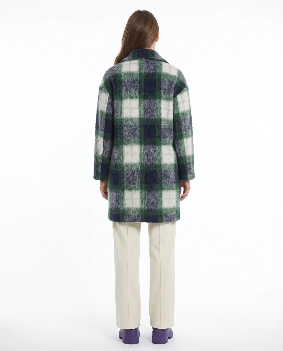 Alice Collins | Tiana Pea Coat | Rich Navy/Green