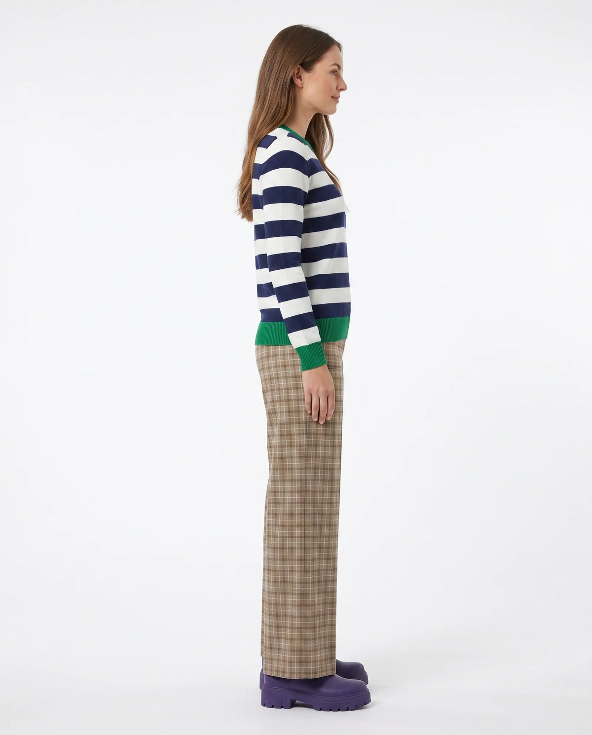 Alice Collins | Etta Pullover | Emerald/Rich Navy